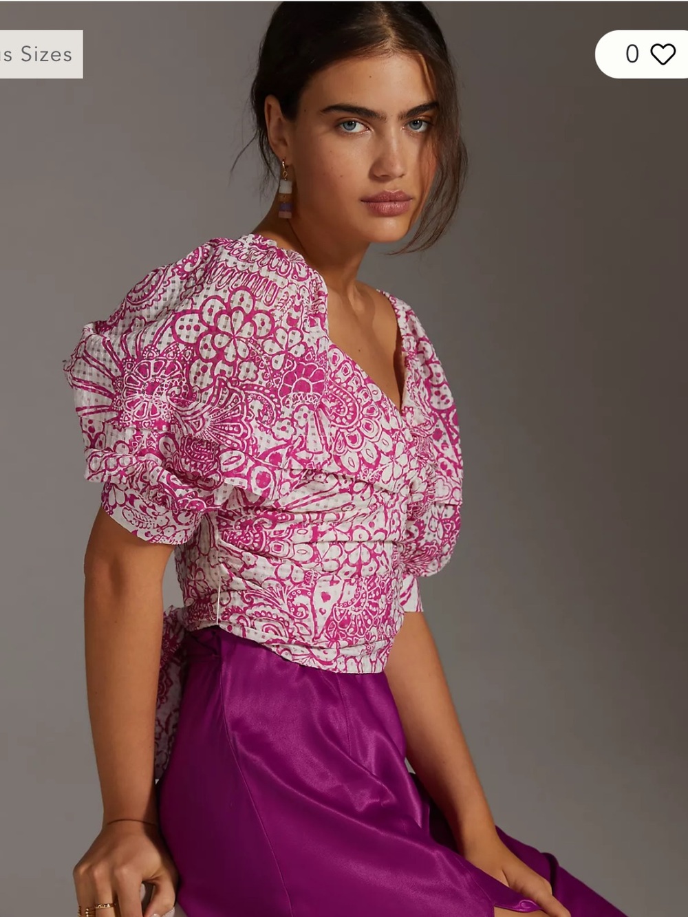 Anthropologie Maeve Pink Wrap Top Small